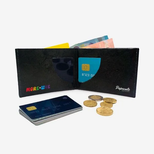paprcuts paprcuts RFID Portemonnaie, No means no (schwarz weiß), – Produktbild 3 von 4
