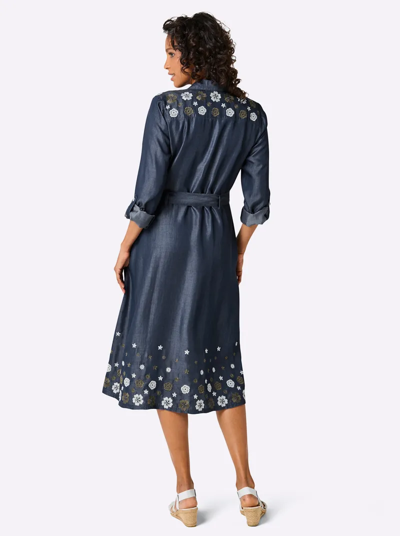 Webkleid, Blue-stone-washed, – Produktbild 1 von 3