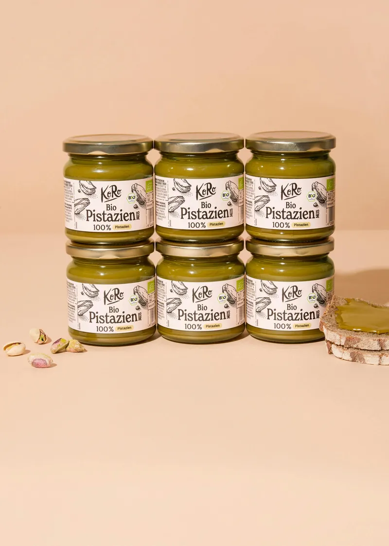 KoRo Bio Pistazienmus 100 % Pistazien | 6 x 200 g – Produktbild 1 von 5