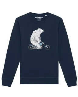 watapparel watapparel Sweatshirt Unisex Bär auf Bike – Produktbild 1 von 1