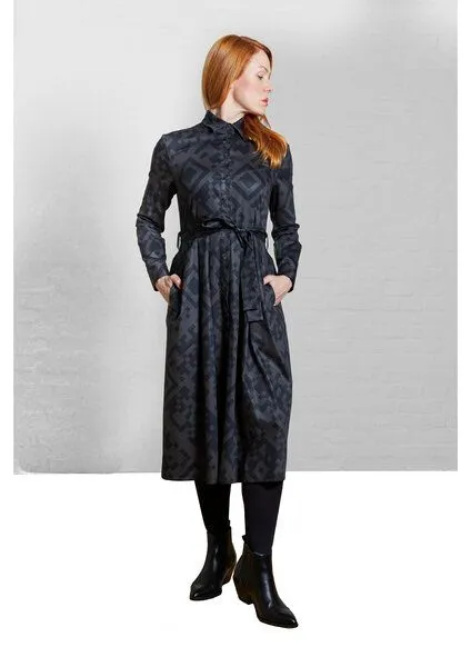 Sophia Schneider-Esleben Sophia Schneider-Esleben Marie QR - Damenkleid aus Bio-Baumwolle, Qr schwarz, – Produktbild 1 von 2