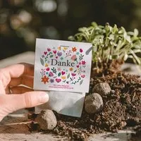Ideenverlag Hamburg Ideenverlag Hamburg 10x Danke Samenbomben als blühendes Dankeschön-Geschenk/Nahchaltiges Geschenk für Freunde, Kollegen und Lieblingsmenschen – Produktbild 1 von 1