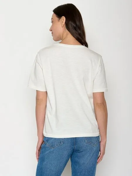 GreenBomb GREENBOMB Think Type Nova - Kastiges T-Shirt aus Bio-Baumwolle / hochwertiger Print / GOTS / Fair & Vegan, Weiß (mondstein), – Produktbild 4 von 4