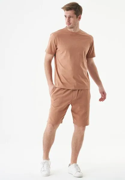ORGANICATION ORGANICATION ESSENTIALS-SHADI- Shorts aus Bio-Baumwolle, Light brown, – Produktbild 2 von 3