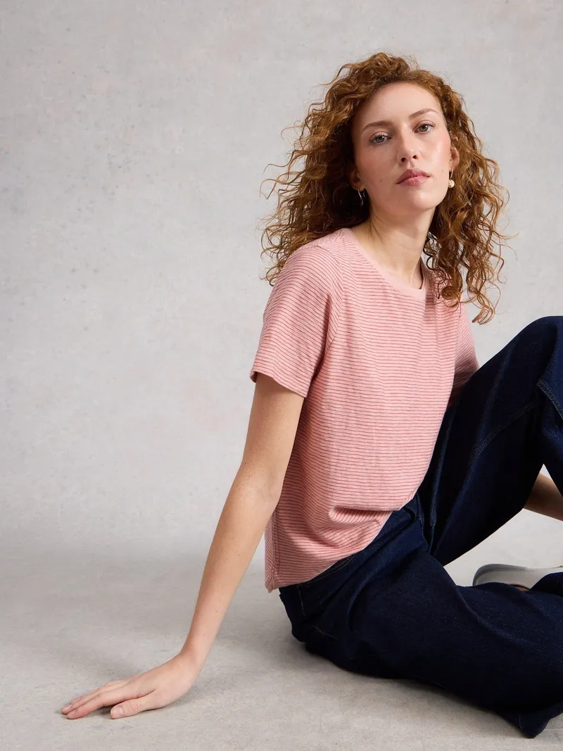 White Stuff T-Shirt Clara - 40, Mittelrosa, – Produktbild 1 von 4