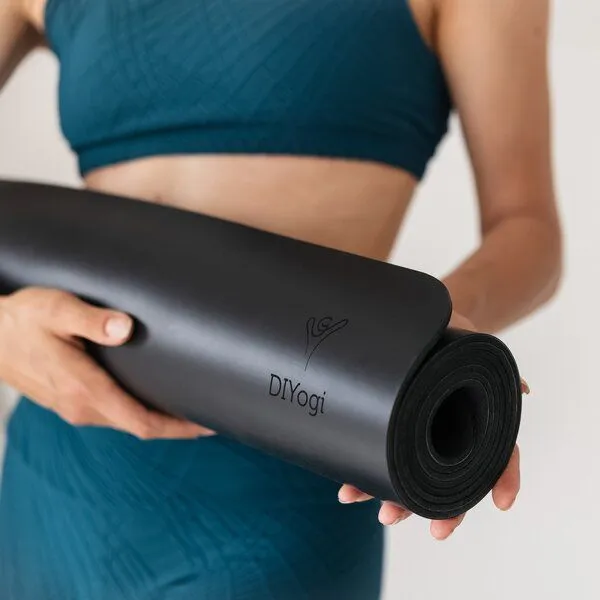 DIYogi DIYogi Yogamatte Naturkautschuk, Schwarz, – Produktbild 2 von 4