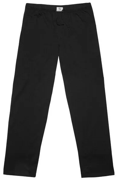 Haasis Bodywear Haasis Bodywear Herren Pyjamahose lang mit Seitentaschen, Single Jersey, reine Baumwolle, Schwarz, – Produktbild 2 von 4