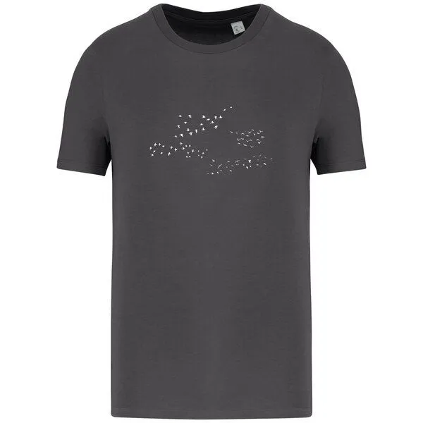Greenspired Greenspired Basic Bio T-Shirt Skybirds Nr. 4 ( 155g/m²) XXS - 5 XL, Eisengrau, – Produktbild 1 von 1