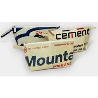 REFISHED fair fashion REFISHED fair fashion Täschchen 'MARLIES' - upcycelte Zementsäcke, #cement beige-schwarz-rot, – Produktbild 1 von 1