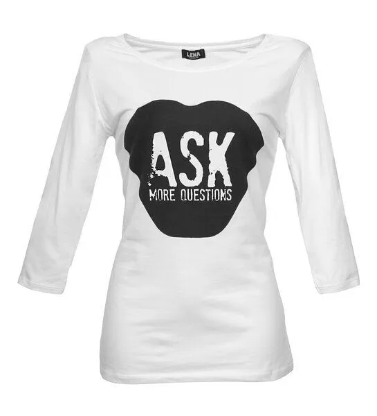Lena Schokolade Lena Schokolade ASK MORE QUESTIONS - Sleeve Shirt, Weiß, – Produktbild 1 von 1