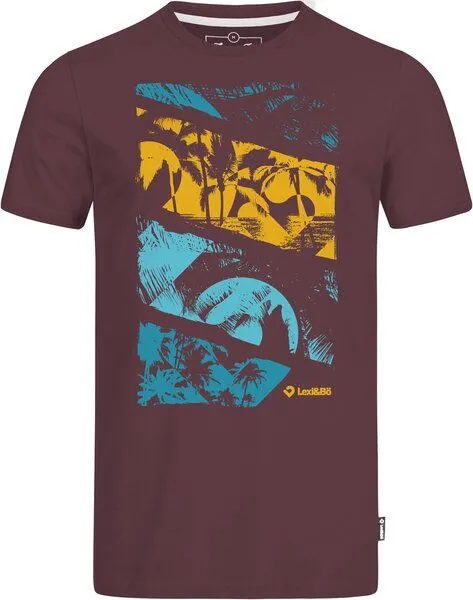 Lexi&Bö Lexi&Bö At the beach T-Shirt Herren, Windsor wine (rot), – Produktbild 1 von 2