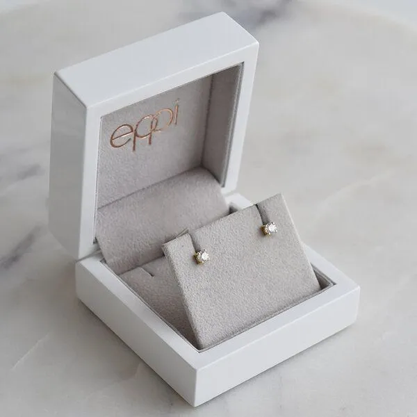 Eppi Eppi Ohrringe mit Lab Grown Diamanten 0.2ct Christi, Gelb, – Produktbild 3 von 4