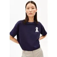 ARMEDANGELS ARMEDANGELS ALBERTARAA Damen T-Shirt aus recyceltem Baumwoll Mix, Tinted navy, – Produktbild 1 von 1