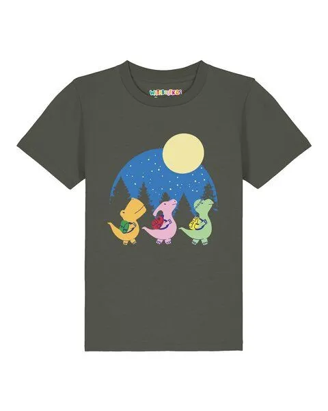 watabout.kids watabout.kids T-Shirt Kinder Dino Spaziergang, Khaki, – Produktbild 1 von 2