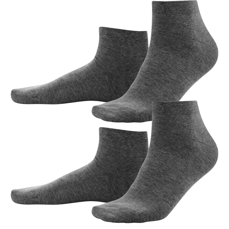 Living Crafts Living Crafts - Herren Sneaker-Socken, 2er-Pack (98% Bio-Baumwolle; 2% Elasthan), Grau, – Produktbild 4 von 4
