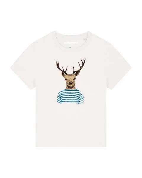 watapparel watapparel T-Shirt Frauen Hirsch, Off white, – Produktbild 1 von 4