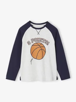 Vertbaudet Jungen Langarmshirt mit Kontrastärmeln – Produktbild 1 von 1