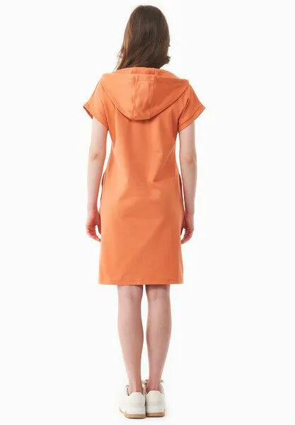 ORGANICATION ORGANICATION Kleid aus Bio-Baumwolle, Dusty orange, – Produktbild 4 von 4