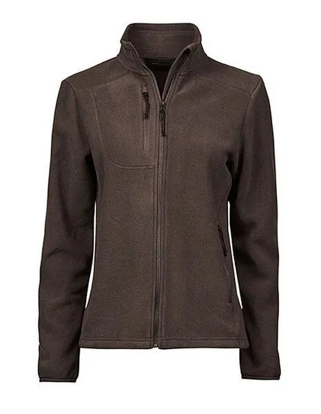 TeeJays TeeJays Übergangsjacke Outdoor Fleecejacke Damen bis Gr. 3XL Trail Fleece Jacket Recyceltes Polyester, Braun, – Produktbild 2 von 4