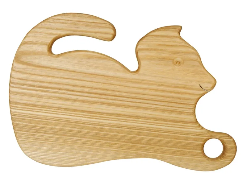 Sternengasse Sternengasse Kinder Frühstücksbrettchen aus Eschenholz Katze, bio geölt Maße 29,5 x 19,5 x 2 cm – Produktbild 1 von 2