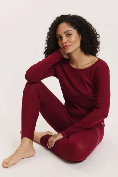 Tranquillo Tranquillo Longsleeve Noemiee aus Biobaumwolle - tibetan red – Produktbild 6 von 6