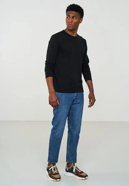 recolution Herren Slub Longsleeve aus Bio-Baumwolle - MACA - recolution, Schwarz, – Produktbild 4 von 4