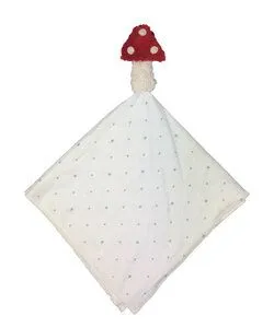 Pat und Patty Pat und Patty Personalisertes Schmusetuch/ Schnuffeltuch, Greifling "Fliegenpilz", Farbe: rot, 100 % Baumwolle-kbA – Produktbild 6 von 7
