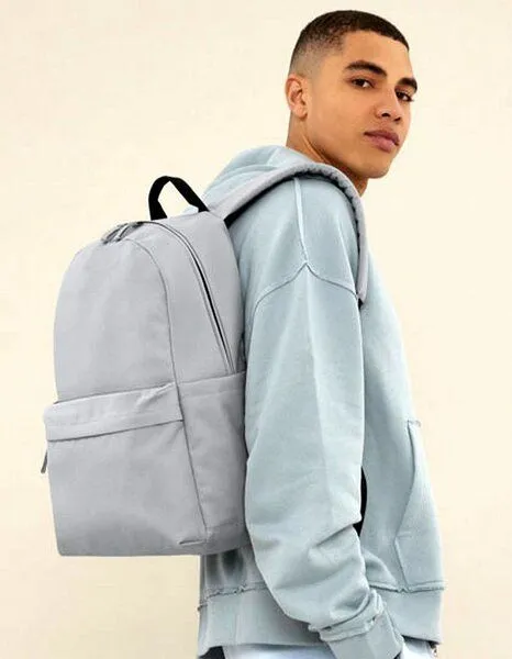 BagBase BagBase Rucksack Innentasche Seitentaschen gepolsterter Rücken Backpack, Grau (pure), – Produktbild 2 von 2
