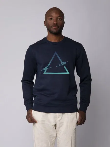 watapparel watapparel Sweatshirt Unisex Triangle, French navy, – Produktbild 2 von 3