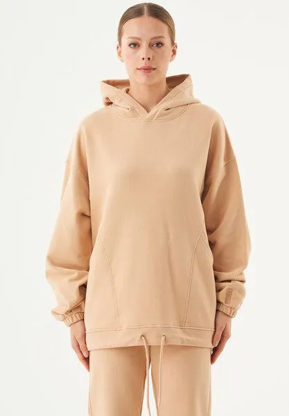 ORGANICATION ORGANICATION ESSENTIALS-HANDE- Soft Touch Oversize Hoodie aus Bio-Baumwolle, Beige, – Produktbild 1 von 3