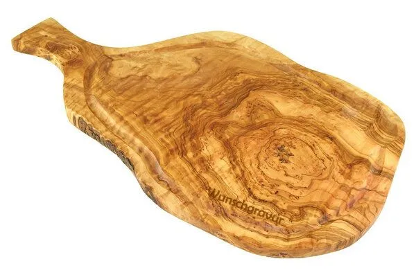 Olivenholz erleben Olivenholz erleben Steakbrett XXL mit Griff & Rille 40 - 45 cm – Produktbild 2 von 6