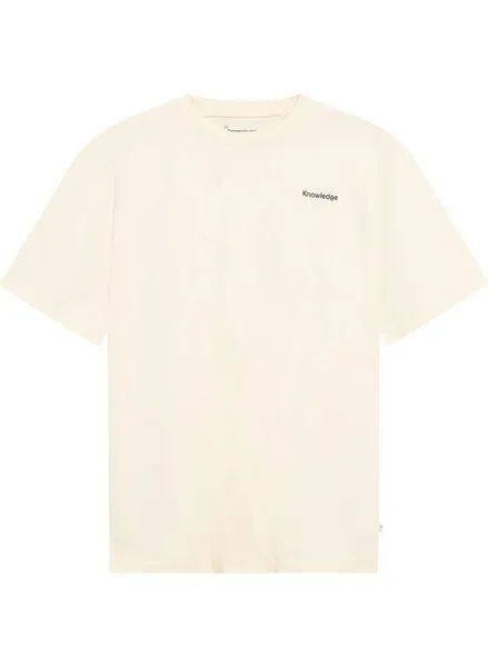 KnowledgeCotton Apparel KnowledgeCotton Apparel T-Shirt mit Rückenprint aus Bio-Baumwolle, Weiß-egret, – Produktbild 4 von 4