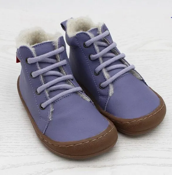 Pololo Pololo Barfußhalbschuh, wollgefüttert, Schnürung, Lila, – Produktbild 2 von 4