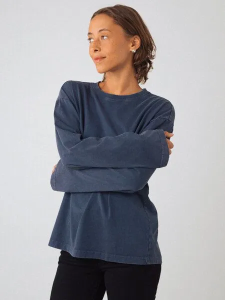 Honest Basics Honest Basics OG Langarmshirt aus Bio- und recycelter Baumwolle, Ink, – Produktbild 1 von 3