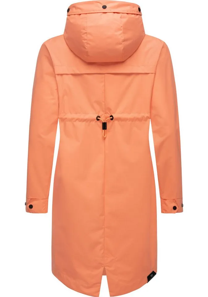 ragwear ragwear Jerseymantel Rejany Wasserdichter Damen Parka für die Übergangszeit, Orange, – Produktbild 4 von 4