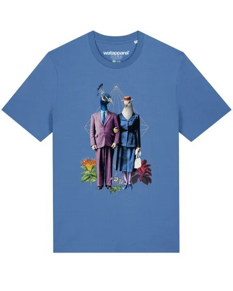 watapparel watapparel T-Shirt Unisex Fancy Birds, Bright blue, – Produktbild 1 von 4