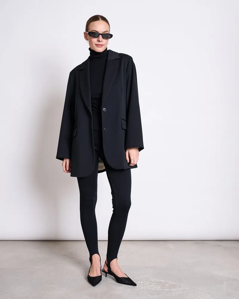 JAN N JUNE JAN 'N JUNE Damen vegan Leggings Steigbügel Schwarz, Schwarz, – Produktbild 1 von 3
