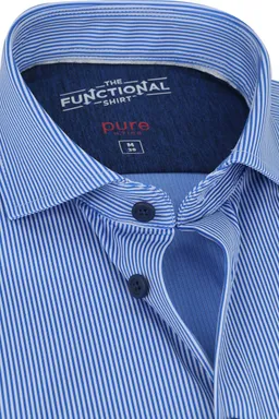 Pure Pure Functional Shirt Streifen Navy - Größe 40 (M) – Produktbild 1 von 1