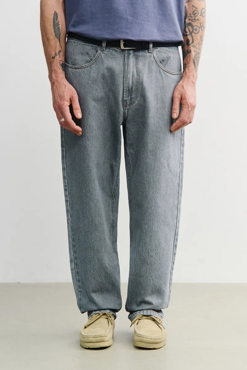 Rotholz Rotholz Herren vegan Jeans Straight Leg Washed Grey, Grau, – Produktbild 2 von 2