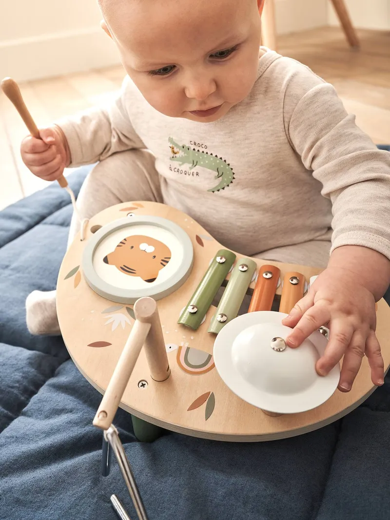 Vertbaudet Baby Musik-Spieltisch TANSANIA, Braun, – Produktbild 4 von 4