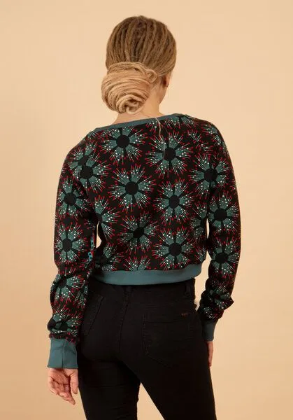 Die rote Zora Die rote Zora Cropped Sweater Starlight, Schwarz, – Produktbild 2 von 4