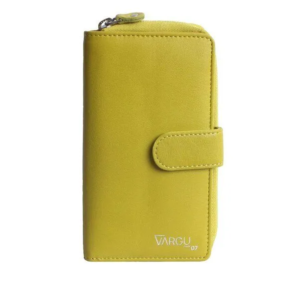 Vargu Vargu Echtleder Geldbörse SABA 1-A mono, Lime green, – Produktbild 1 von 3