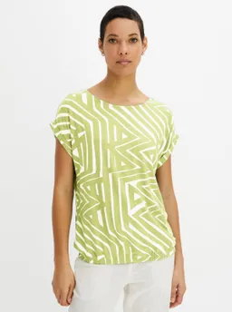 Witt Kurzarmshirt pistazie-ecru-gemustert – Produktbild 1 von 1