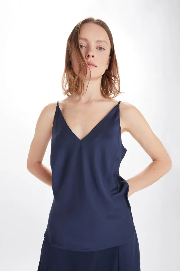 Neu Nomads Neu Nomads Damen vegan Tops Bias Mitternachtsblau, Extra dunkelblau, – Produktbild 2 von 2