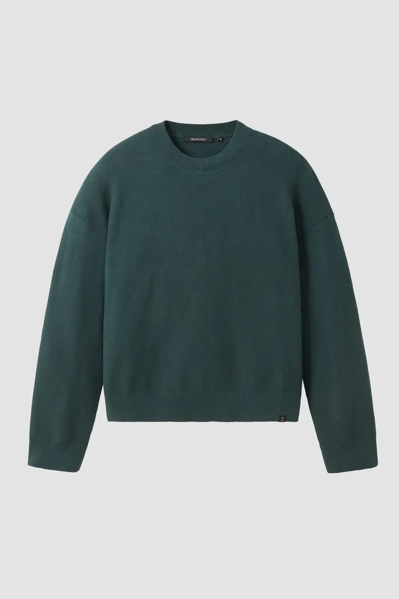 recolution Recolution Damen vegan Pullover Gingko In Dunkelgrün, Dunkelgrün, – Produktbild 1 von 1
