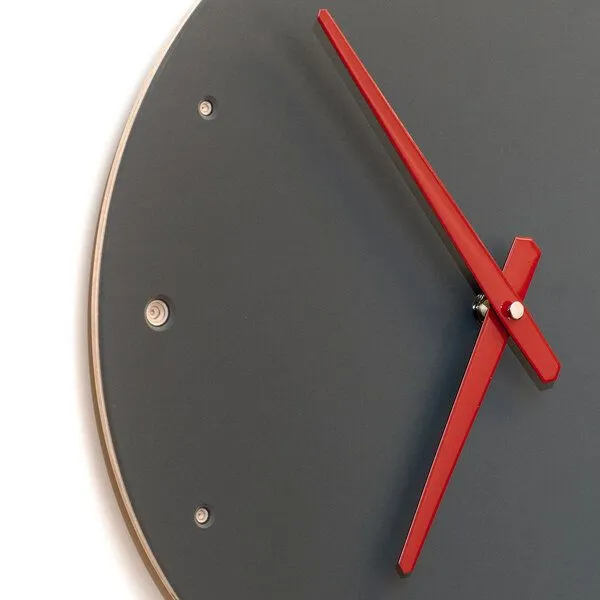 klotzaufklotz klotzaufklotz Wanduhr Linoleum, Pewter, – Produktbild 3 von 4