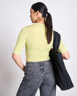 JAN N JUNE JAN 'N JUNE Damen vegan T-Shirt High Neck Tarma Granny Smith Grün – Produktbild 1 von 1