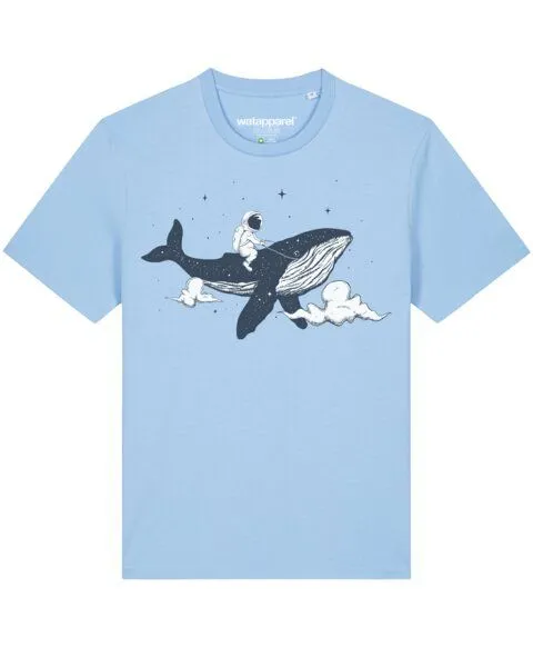 watapparel watapparel T-Shirt Unisex Spacewhale, Blue soul, – Produktbild 1 von 4