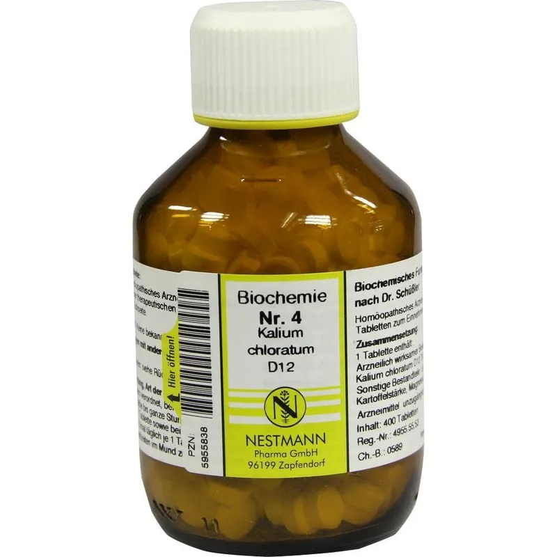Nestmann Pharma BIOCHEMIE 4 Kalium chloratum D 12 Tabletten 400 St Tabletten – Produktbild 1 von 1