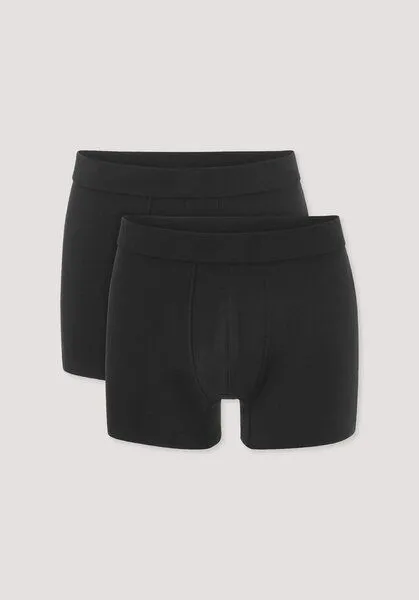 hessnatur hessnatur Pants Regular Cut im 2er-Pack PURE NATURE aus reiner Bio-Baumwolle, Schwarz, – Produktbild 3 von 6